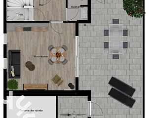 Moderne Essecke im Ferienhaus ZE730, Westkapelle, Walcheren, Zeeland fr stimmungsvolles Essen.