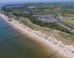 Luchtfoto van Vakantiehuis in Zoutelande nabij de kust, prachtig gelegen in Walcheren, Zeeland.