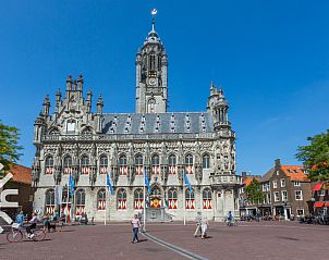 Gezellige zithoek op het terras van vakantiehuis ZE1540 in Middelburg, Walcheren, Zeeland.