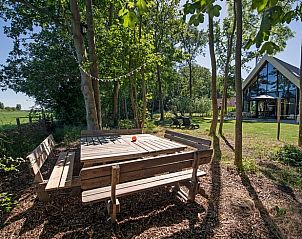 Rustieke picknickplek bij Huisje in Biggekerke, vakantiehuis in bosrijke omgeving, Walcheren, Zeeland.