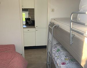 Stapelbed in kinderkamer van VZ1083 Chalet Valkenisse, Biggekerke, Walcheren.