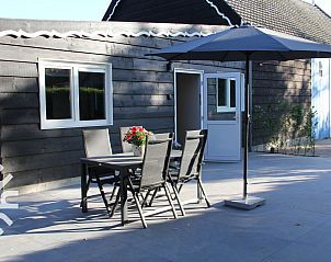 Groene tuinmuur bij vakantiehuis ZE1544 in Biggekerke, Walcheren, Zeeland, omringd door natuur en rust.