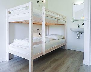 Slaapkamer met stapelbed in VZ662 Groepsaccommodatie in Grijpskerke, ideaal voor kinderen, Walcheren, Zeeland.