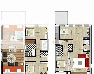 Plattegrond van VZ935 Vakantieappartement, Koudekerke Dishoek, Zeeland.