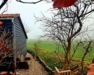 Rustige omgeving met mist bij Vakantiehuisje in Wolphaartsdijk, Zuid-Beveland, ideaal voor natuurliefhebbers.