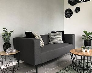 Stijlvolle zithoek in Vakantiehuisje in Streefkerk, Alblasserwaard, Zuid-Holland.