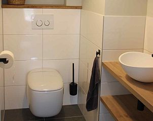 Moderner Toilettenraum im Ferienhaus ZH330, Ouddorp, mit stilvollem Waschbecken und praktischer Einrichtung.