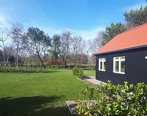 Ruime groene tuin bij vakantiehuis Vrijheid in Ouddorp, Goeree-Overflakkee, Zuid-Holland, ideaal voor ontspanning.
