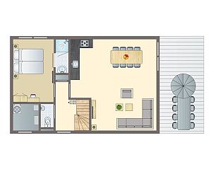 Unterkunft 6601167 - Bungalow Goeree-Overflakkee - Strand Resort Ouddorp Duin | 8-persoons villa - Klepperduin 