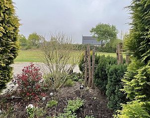 Groene tuin bij VZ1104 Vrijstaand vakantiehuis in Ouddorp, Goeree-Overflakkee.