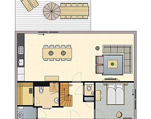 Strand Resort Ouddorp Duin Villa in Ouddorp mit Terrasse und Dnenlandschaft.