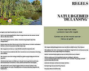 Regels en richtlijnen voor natuurgebied bij Vakantiehuis in Reeuwijk, Groene Hart, Zuid-Holland.