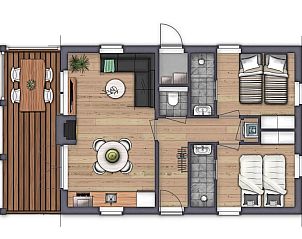 Guest house 6801293 - Bungalow Noordzeekust - Bungalow type Cypres XS