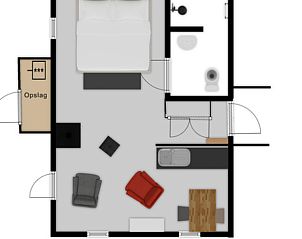 Floor plan of Holiday home in Oostvoorne, an overview of the practical layout.