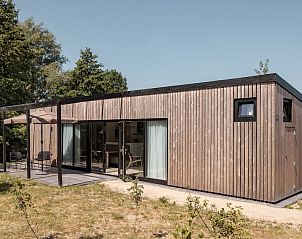 Meadow 6 vakantiehuis in Zwartewaal, Zuid-Holland met moderne houten gevel en terras, omringd door natuur op Voorne Putten.